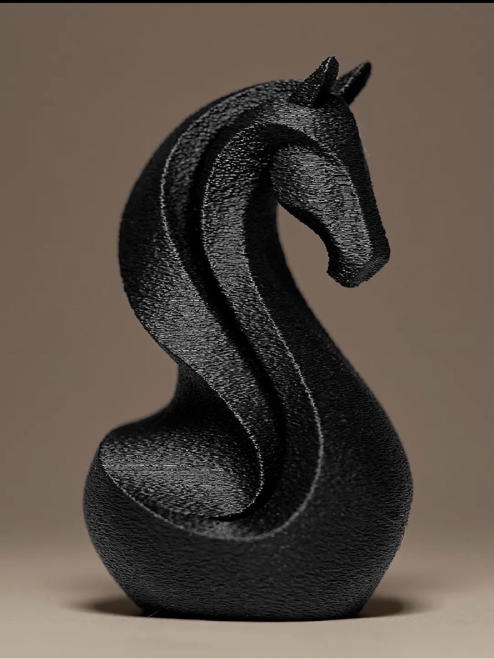 Black Sculpted Horse Head Decorative Sculpture -